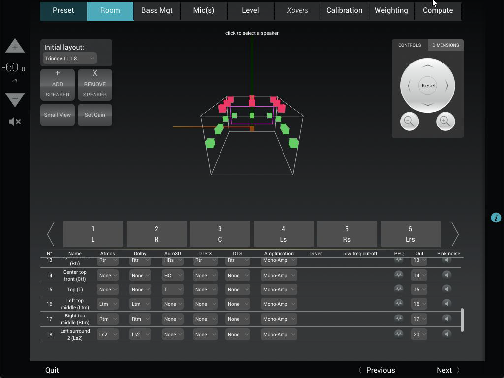 Trinnov Speaker Mapping